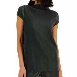 Alfani Textured Tunic Green Size XXL